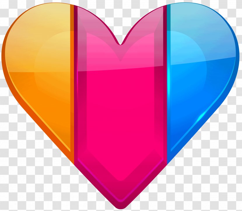 Heart Color Clip Art - Tree - Colorful Transparent PNG