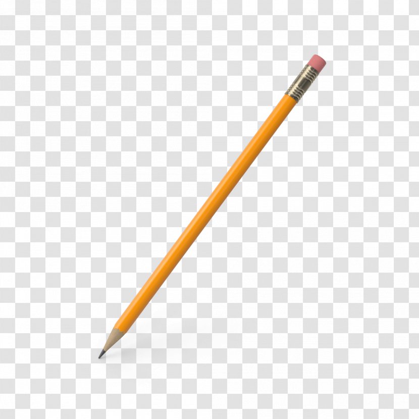 Pencil Material Yellow - With Eraser Transparent PNG