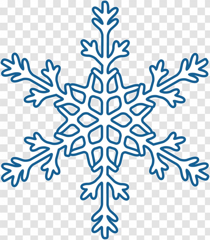 Winter Snowflake Blue - Black And White - Creative Transparent PNG