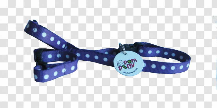 Leash Dog Collar Cobalt Blue - Row Of Dots Transparent PNG