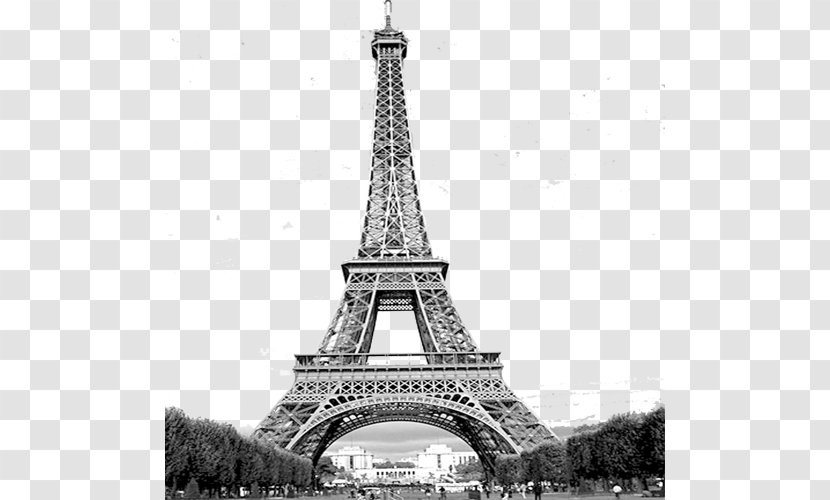 Eiffel Tower Statue Of Liberty Seine Exposition Universelle - Black And White - Paris TOWER Transparent PNG