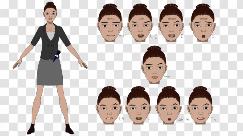 Model Sheet Cartoon Facial Expression Animation Character - Flower Transparent PNG