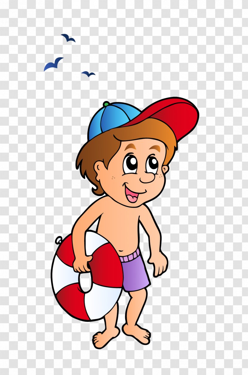 Beach Clip Art - Frame - Boy Cartoon Transparent PNG