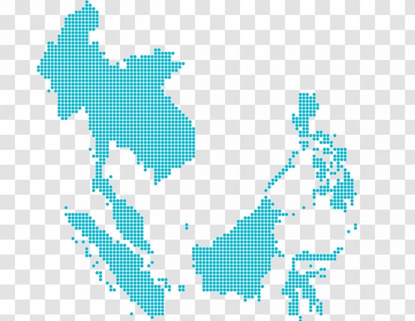 Cambodia Association Of Southeast Asian Nations Vietnam ASEAN Economic Community Summit - Asean Smart Cities Network - Dotted Map Transparent PNG