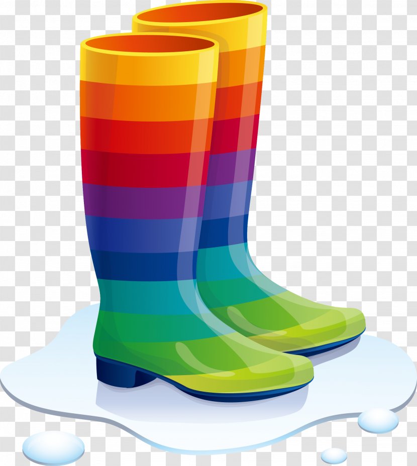 Wellington Boot Stock Photography Clip Art - Royaltyfree - Rainbow Boots Cartoon Vector Material Transparent PNG