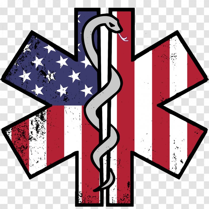 Flag Of The United States Star Life Firefighter Decal - Logo Transparent PNG