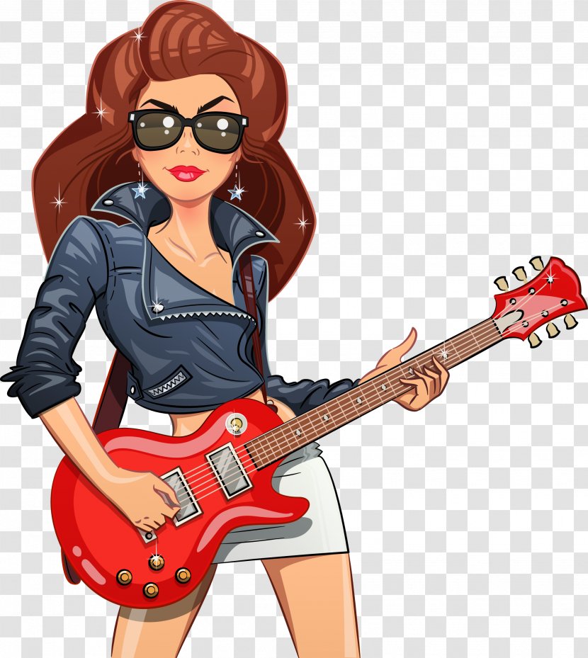 Royalty-free Guitar Drawing - Musical Instrument - Guitarist Transparent PNG