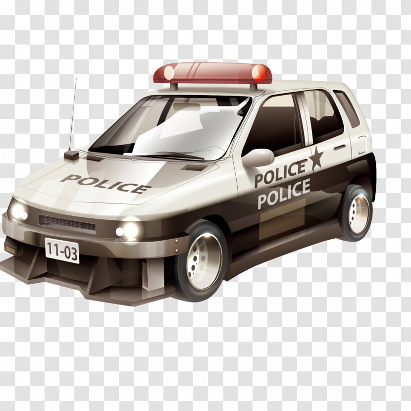 Cartoon - City Car - Vector Realistic Police Transparent PNG