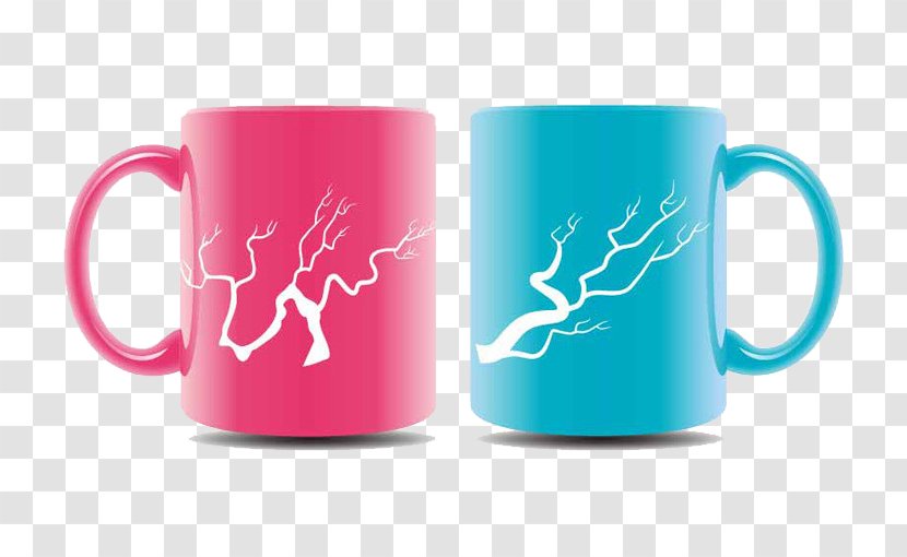 Coffee Cup - Brand - Red And Blue Transparent PNG