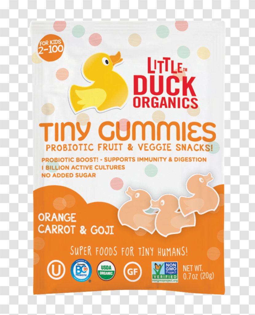 Organic Food Gummi Candy Little Duck Organics Goji Superfood - Mandarin Orange - Gummy Transparent PNG
