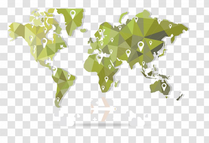 World Map Globe - Leaf Vegetable - Vector Of The Transparent PNG
