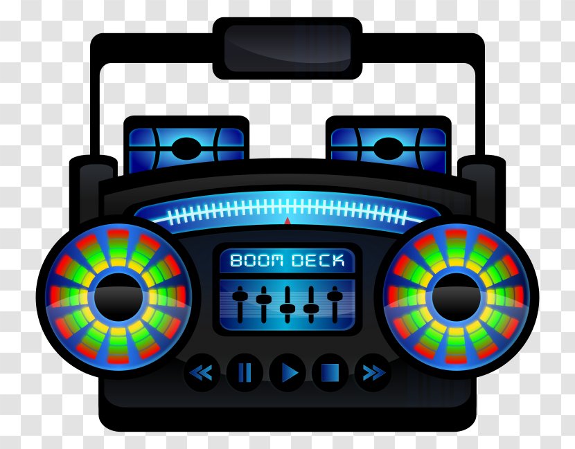 1980s Boombox Compact Cassette Clip Art - Stereophonic Sound - Pictures Transparent PNG