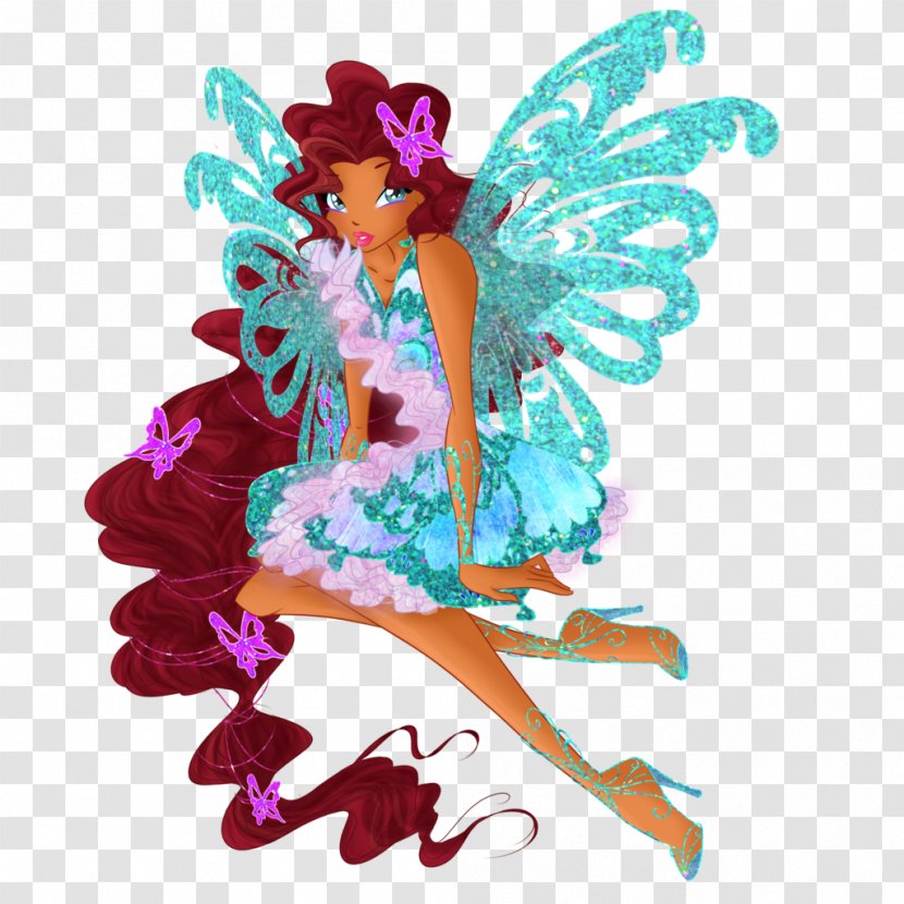 Aisha Bloom Tecna Fairy Butterflix - Art Transparent PNG