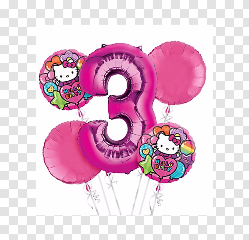 Minnie Mouse Hello Kitty Birthday Balloon Party - Wedding Transparent PNG
