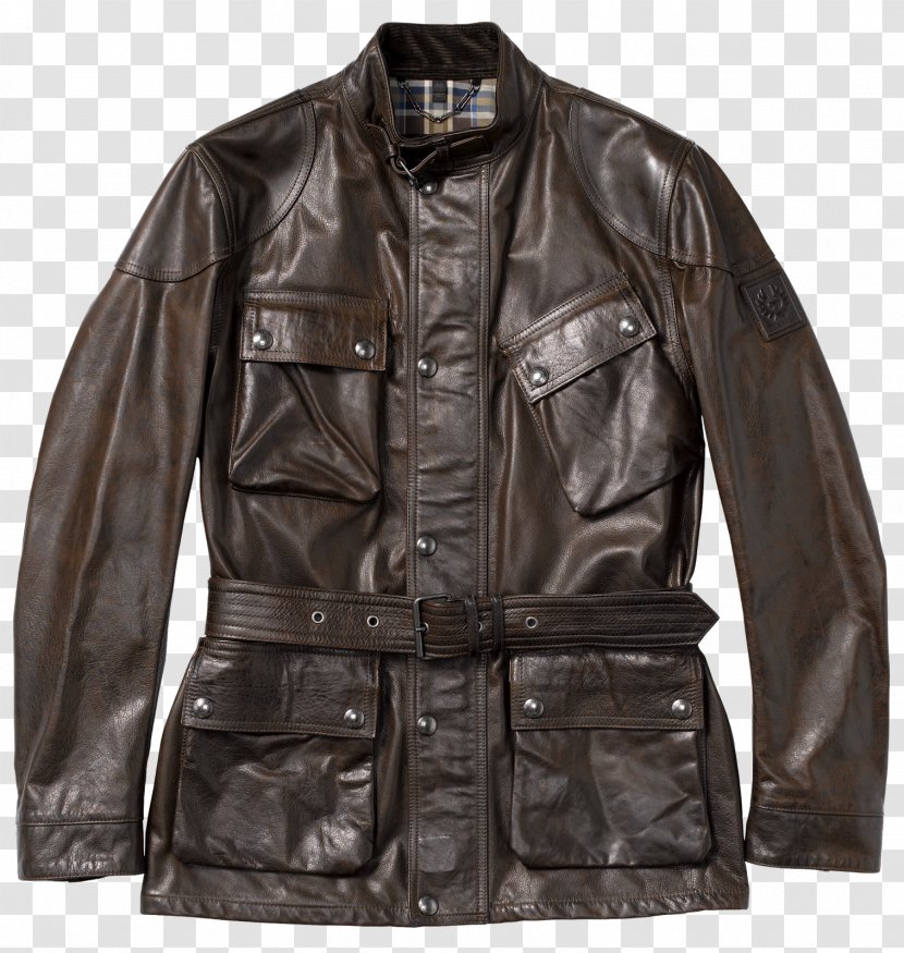 Leather Jacket Belstaff Flight - Jason Statham Transparent PNG
