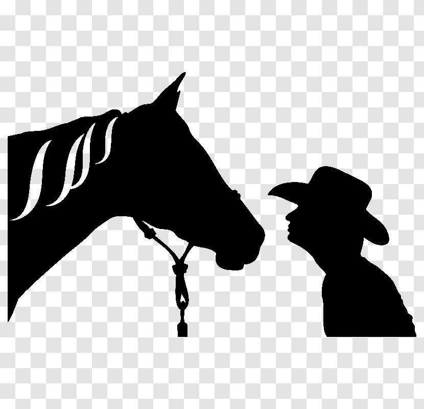 Silhouette Horse Cowboy Hat - Supplies Transparent PNG