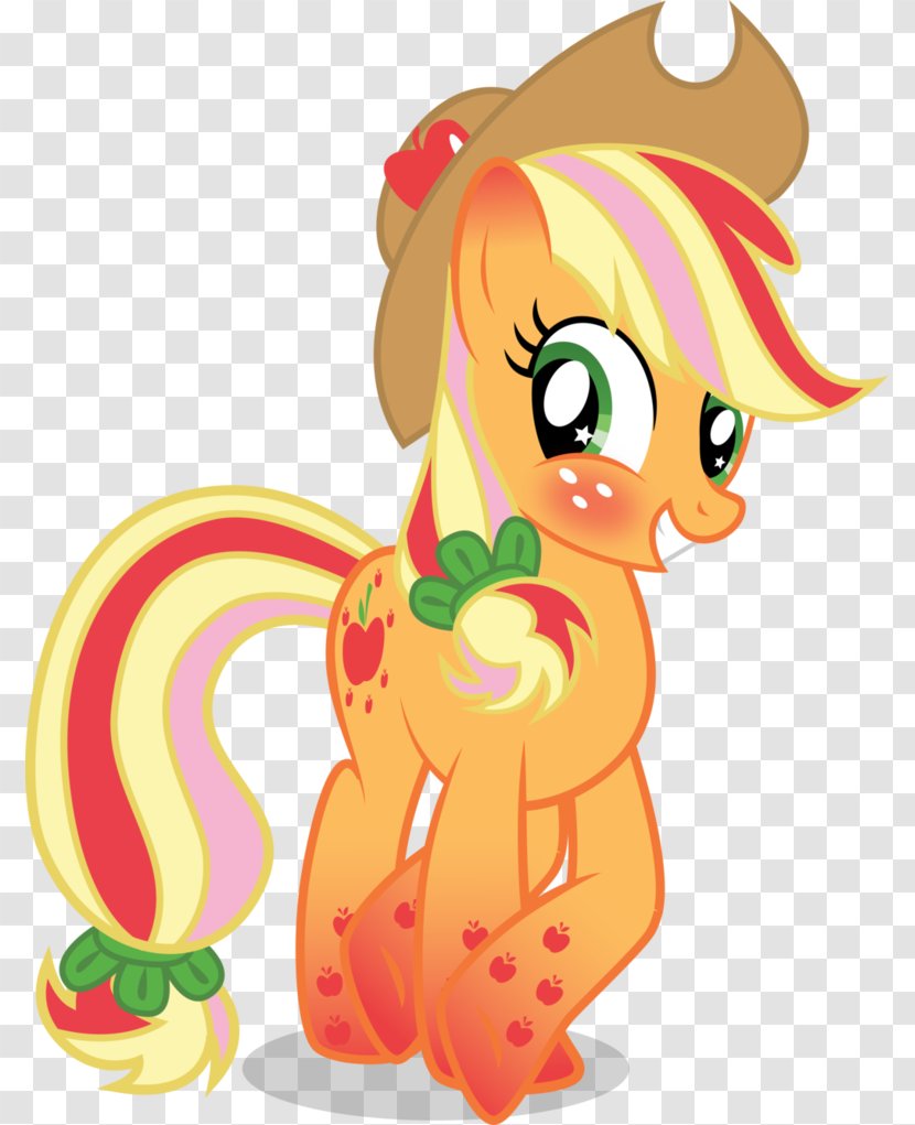 Applejack Rainbow Dash Pony Pinkie Pie Fluttershy - Cartoon - Apple Transparent PNG