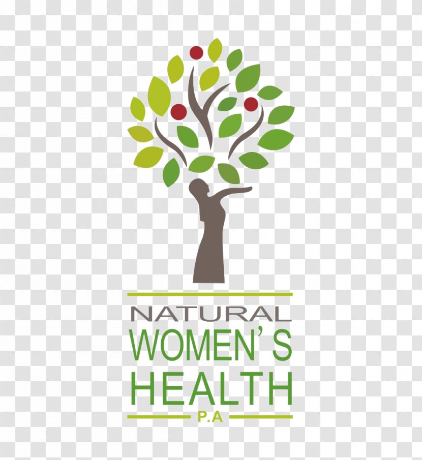 Health Care Medicine Logo Physician Womens - Tree - Green Leaves And Female Elements Transparent PNG