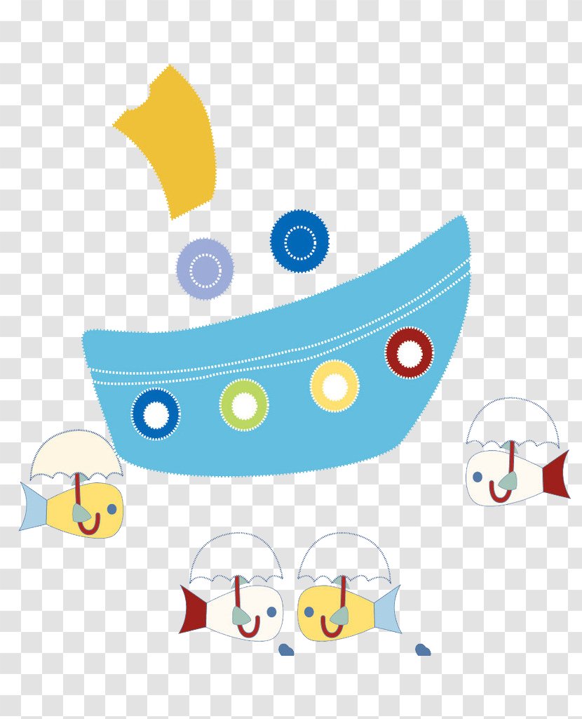 Cartoon Ship - Text - Blue Boat Transparent PNG