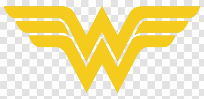 Wonder Woman Superman Batman Logo Clip Art - Yellow Transparent PNG