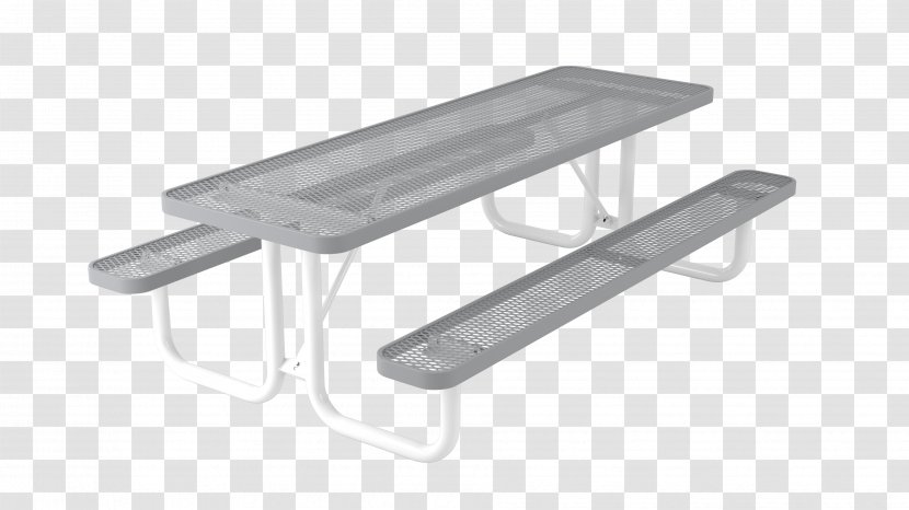 Picnic Table Plastic Rectangle - Perforated Metal - Top Transparent PNG