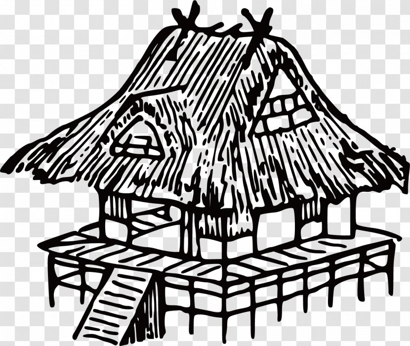 Japan House Drawing Clip Art - Line Hut Transparent PNG