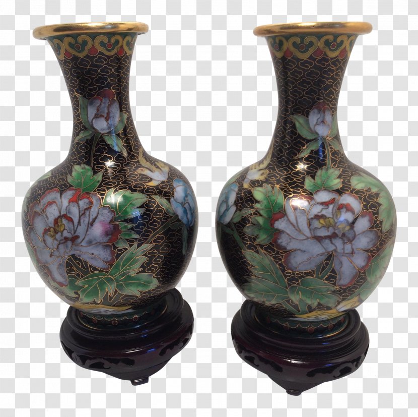 Vase Cloisonné Ceramic Glass Pottery - Chairish Transparent PNG