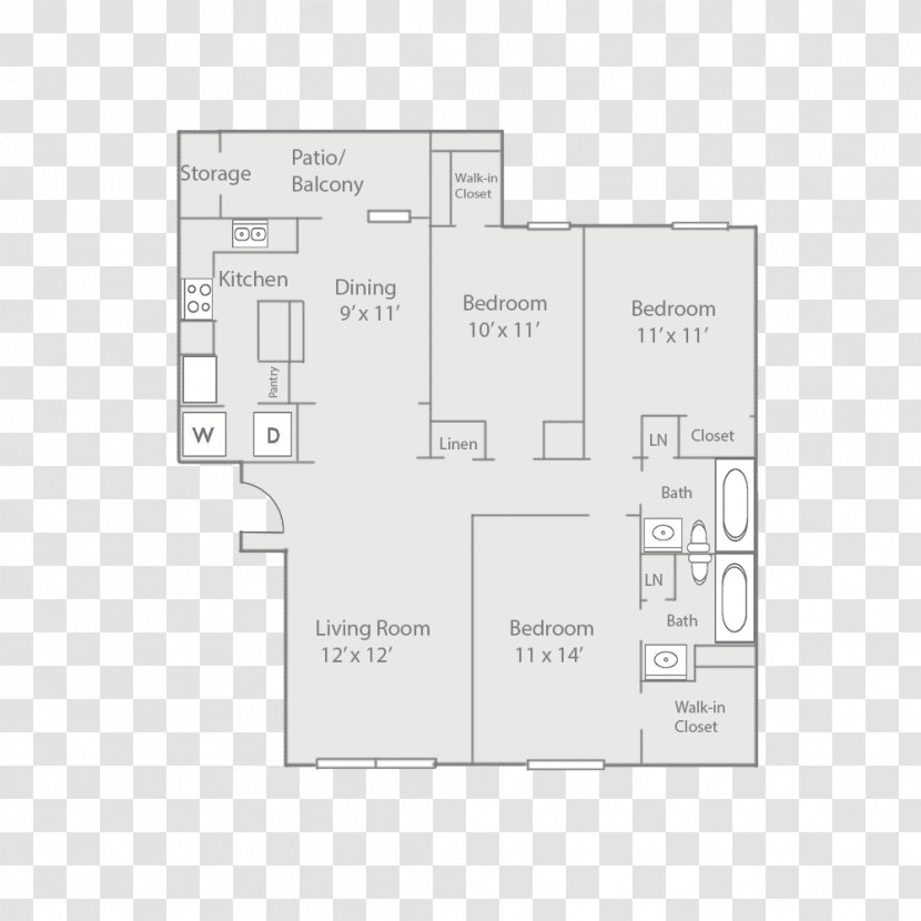 Floor Plan Square - Diagram - Design Transparent PNG