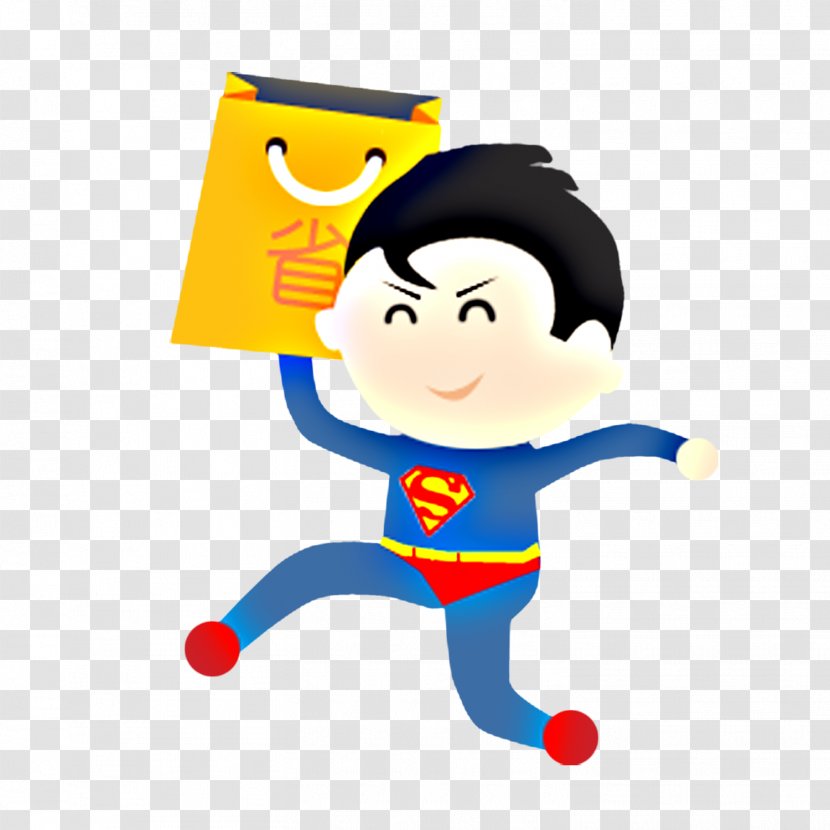 Superman Cartoon - Fictional Character - Save Money Transparent PNG