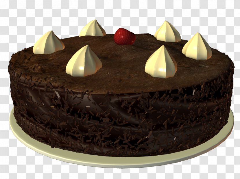Chocolate Cake Truffle Black Forest Gateau Sachertorte Prinzregententorte - Flourless Transparent PNG