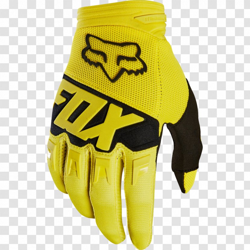 Fox Racing Dirtpaw Race Gloves Youth Motorcycle - Yellow - Motocross Transparent PNG