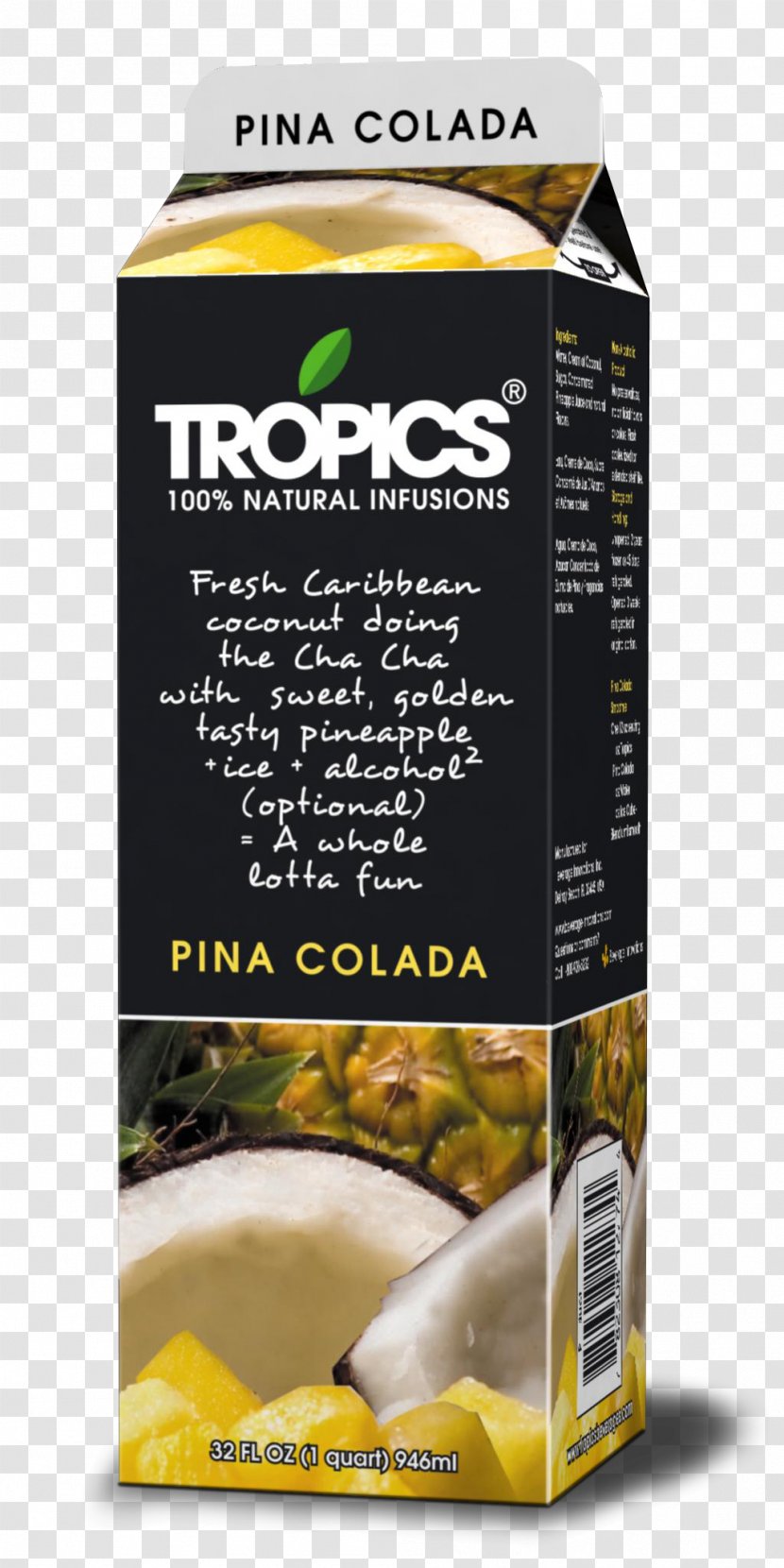 Piña Colada Margarita Iced Tea Drink - Ingredient Transparent PNG