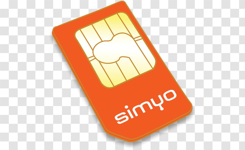 Simyo Subscriber Identity Module Mobile Telephony Telephone IPhone - Orange - Iphone Transparent PNG