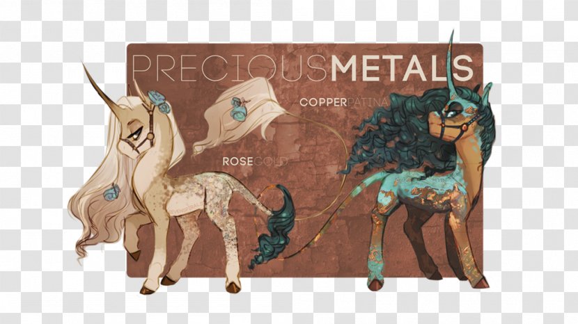 Unicorn Horse Illustration Cartoon Mammal - Art - Precious Metal Transparent PNG