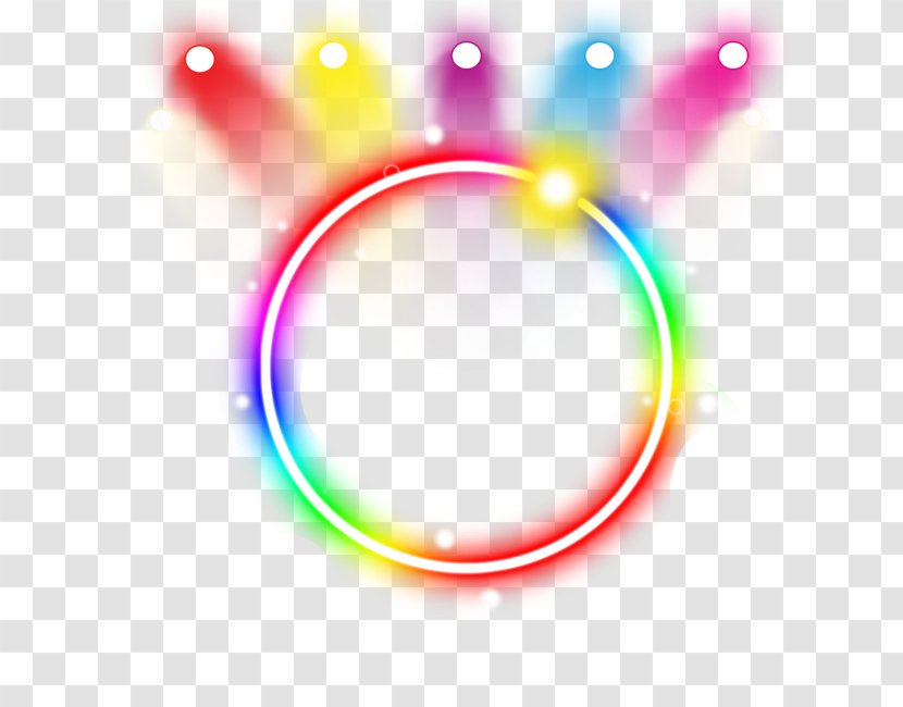 Neon Lighting Color - Ring Light Effect Transparent PNG