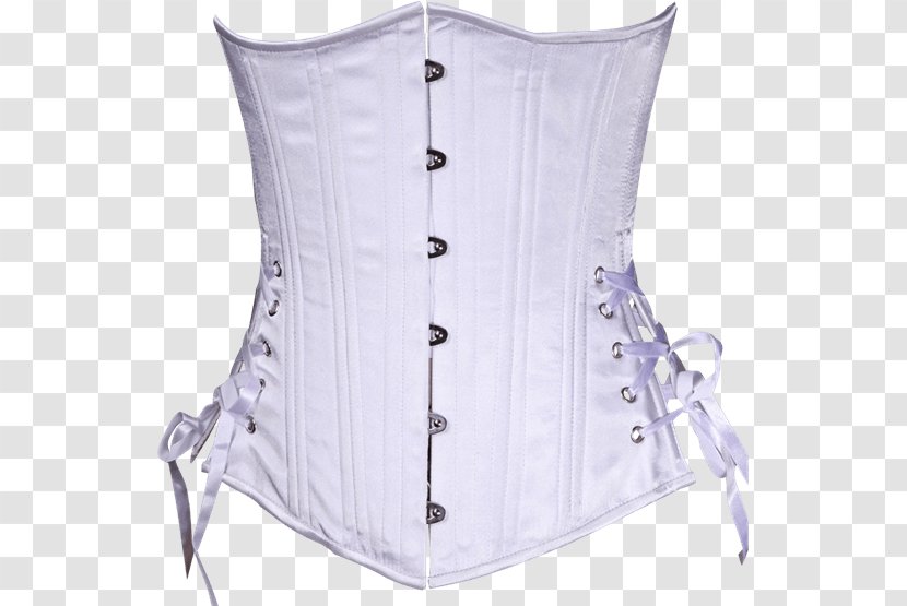 Corset - Frame - White Satin Transparent PNG