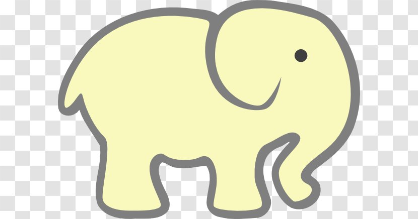 Elephantidae Ella, An Elephant = Drawing Clip Art - Cartoon - Yellow Transparent PNG