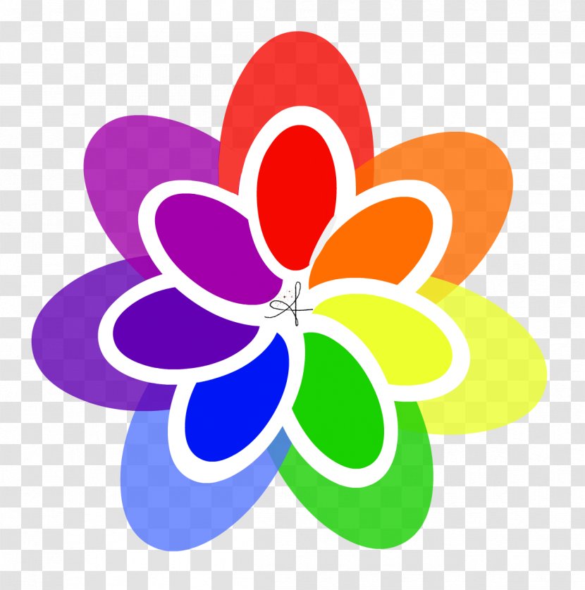 Rainbow Violet Petal Flower Clip Art - Biography Transparent PNG