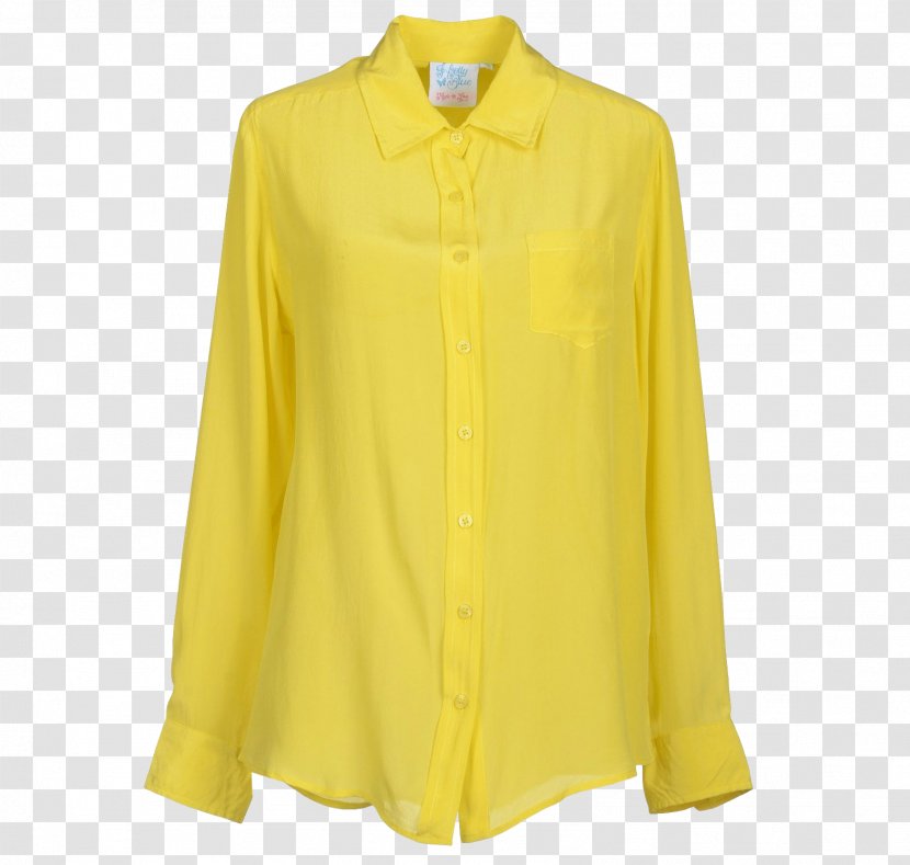Blouse Yellow Sleeve Shirt Silk Transparent PNG
