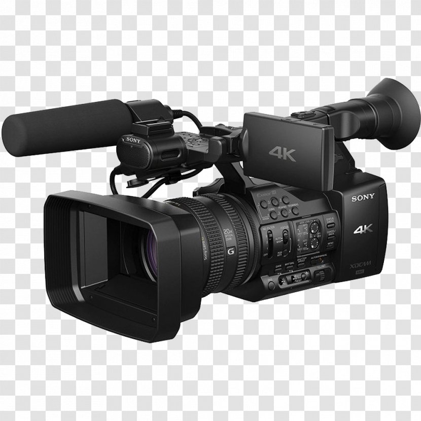 Sony XDCAM PXW-Z100 Video Cameras 4K Resolution Microphone - Exmor Transparent PNG