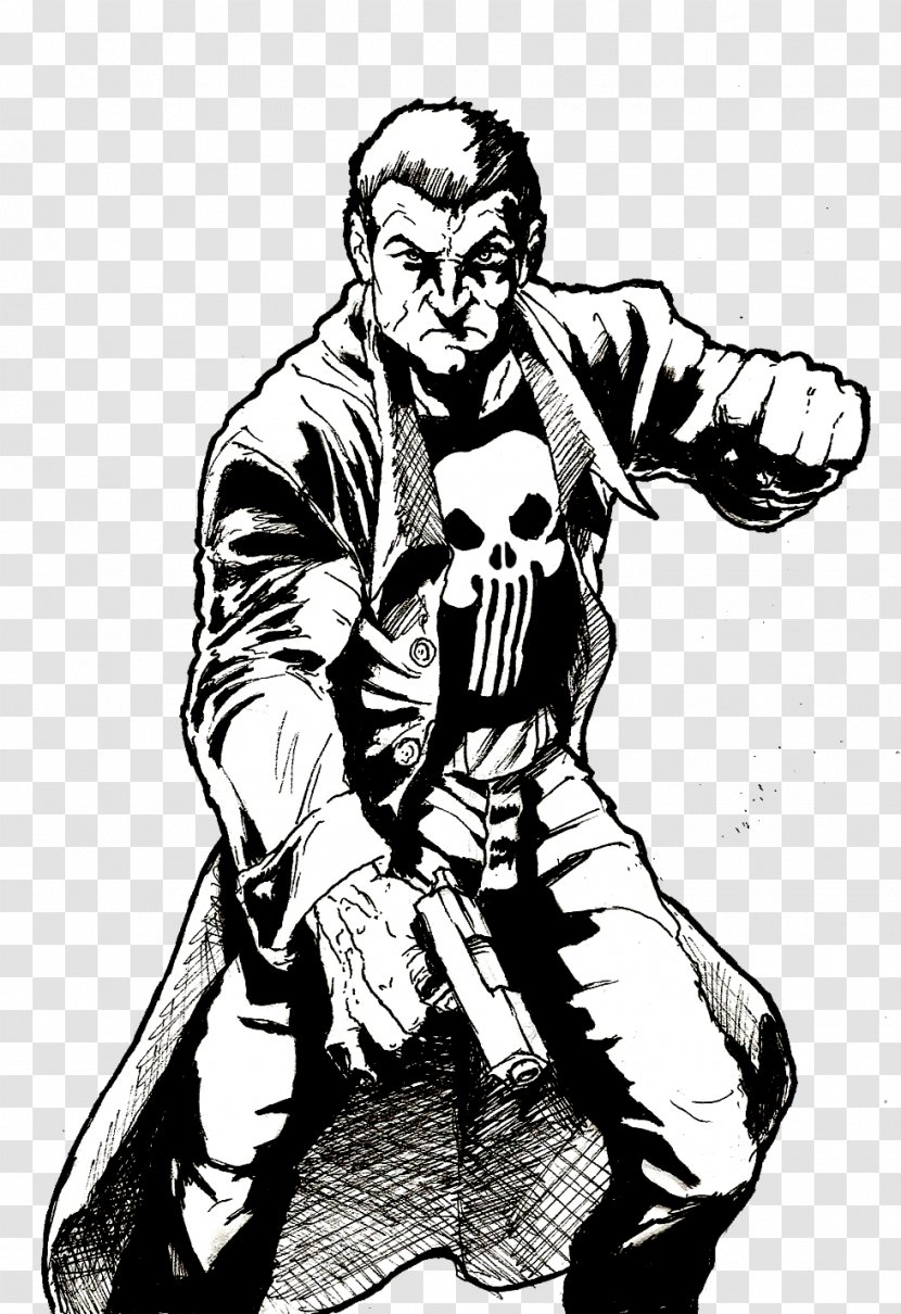 Punisher Drawing Inker Comics Sketch - Human Transparent PNG