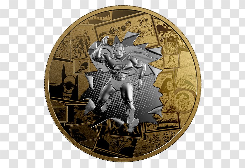 Superman Wonder Woman Batman Flash DC Comics - All Star - Gold Transparent PNG