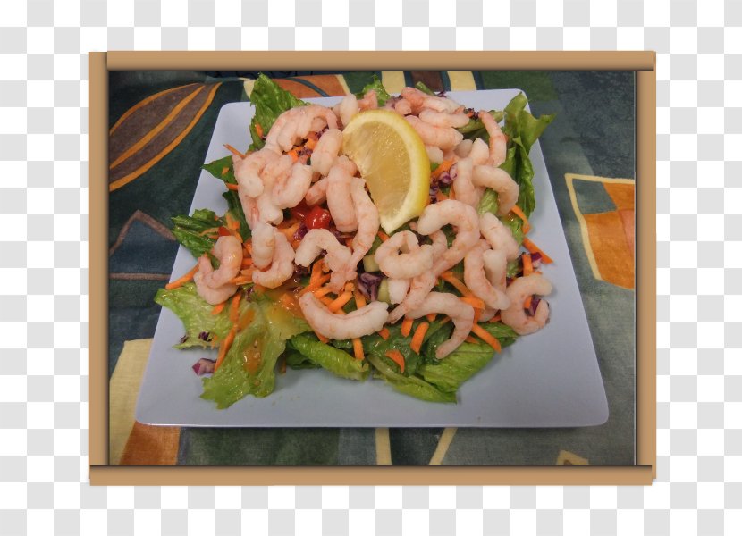 Salad Fish And Chips Shrimp Prawn As Food Seafood - Asian Transparent PNG