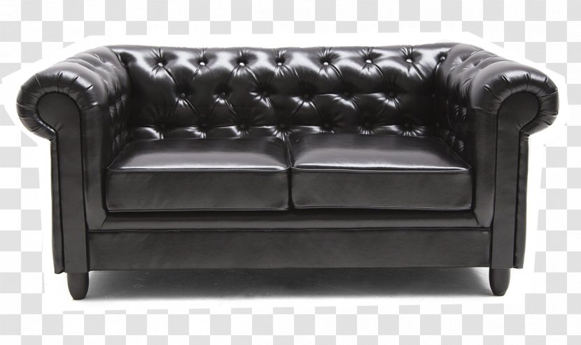 Club Chair Couch Canapé Sofa Bed Wing - Leather - Chesterfield Transparent PNG