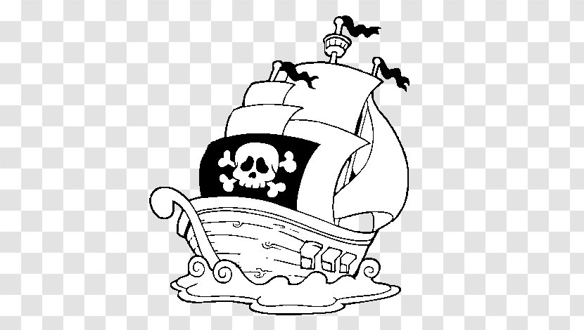 Pirate Coloring Book Boat Drawing Ship - Flower Transparent PNG