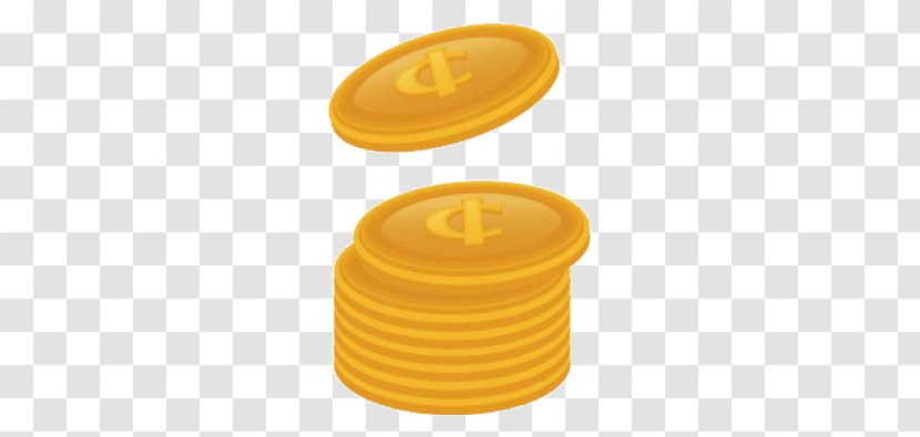 Yellow Font - Euro Coins Transparent PNG