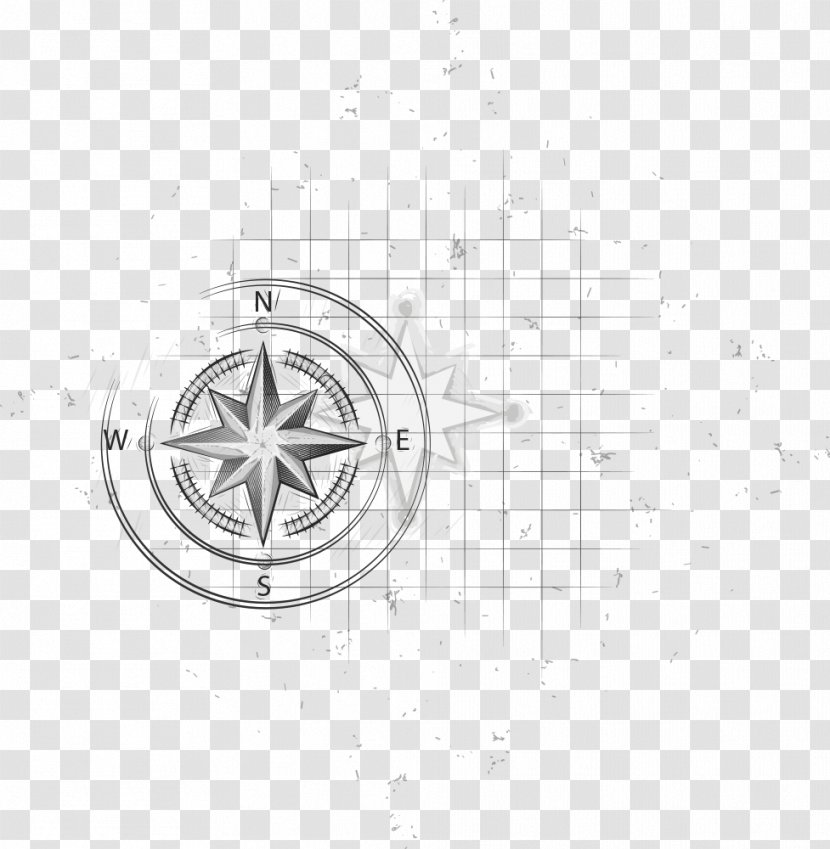 Euclidean Vector Compass Rose - Advertising - Direction Painted Stars Transparent PNG