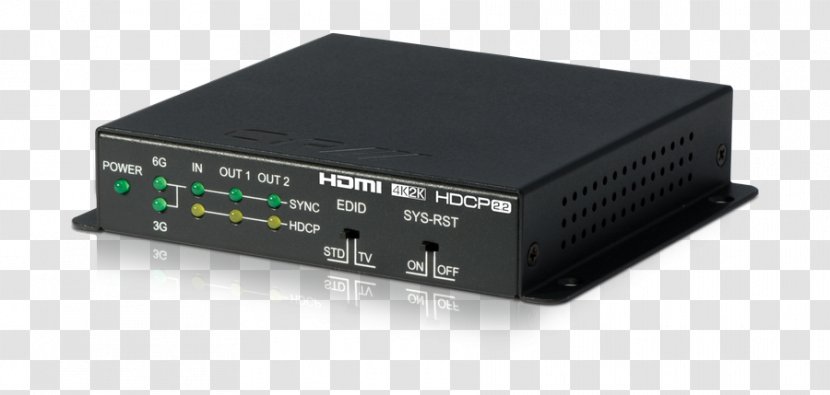 CYP QU-2-4K22 1 To 2 HDMI Distribution Amplifier 4K Resolution QU-12S 1-to-2 Splitter - Scart - QUÍMICA Transparent PNG