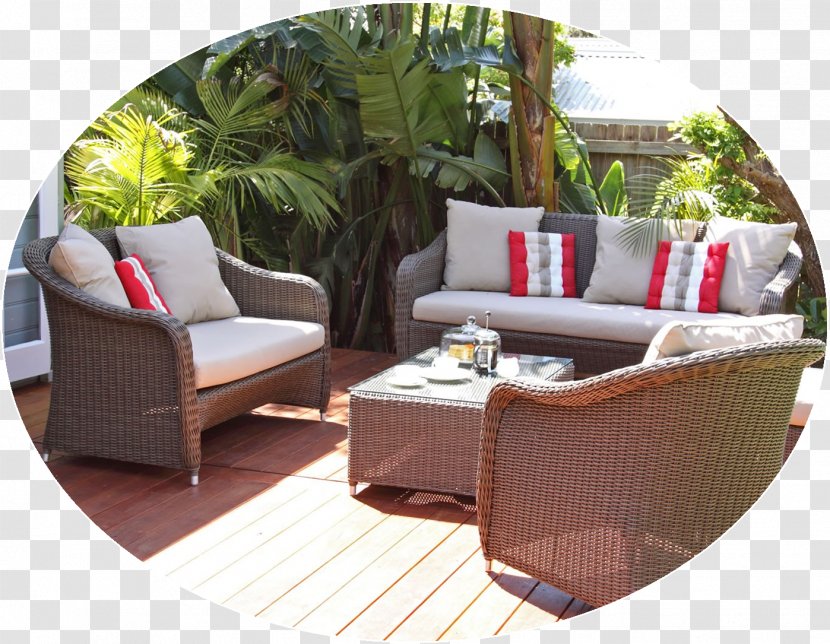 Table Garden Furniture Cushion Patio Wicker - Chair Transparent PNG