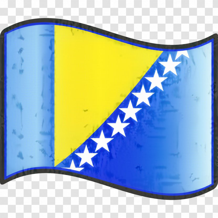 Flag Cartoon - Electric Blue - Rectangle Transparent PNG